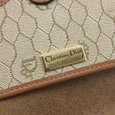 Christian Dior Honeycomb Canvas Shoulder Bag Beige Gold Auth 164839-14