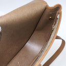 Christian Dior Honeycomb Canvas Shoulder Bag Beige Gold Auth 164839-16
