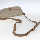 Christian Dior Honeycomb Canvas Shoulder Bag Beige Gold Auth 164839-7