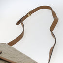 Christian Dior Honeycomb Canvas Shoulder Bag Beige Gold Auth 164839-8