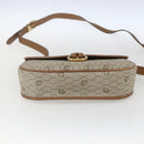 Christian Dior Honeycomb Canvas Shoulder Bag Beige Gold Auth 164839-9