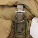 PRADA Backpack Nylon Beige Silver Auth 164845-21