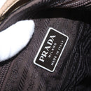 PRADA Backpack Nylon Beige Silver Auth 164845-21