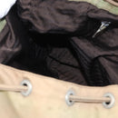 PRADA Backpack Nylon Beige Silver Auth 164845-24