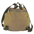 PRADA Backpack Nylon Beige Silver Auth 164845-2