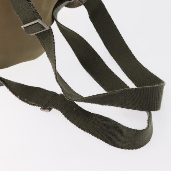 PRADA Backpack Nylon Beige Silver Auth 164845