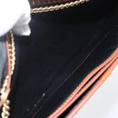 Christian Dior Trotter Canvas Chain Shoulder Bag Black Gold Auth 164854-11