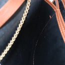 Christian Dior Trotter Canvas Chain Shoulder Bag Black Gold Auth 164854-17