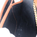 Christian Dior Trotter Canvas Chain Shoulder Bag Black Gold Auth 164854-18