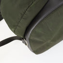 PRADA Backpack Nylon Khaki Silver Auth 164855-17