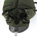 PRADA Backpack Nylon Khaki Silver Auth 164855-9