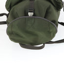 PRADA Backpack Nylon Khaki Silver Auth 164855-6