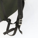 PRADA Backpack Nylon Khaki Silver Auth 164855-8