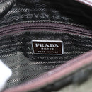 PRADA Shoulder Bag Nylon Khaki Silver Auth 164856-21