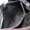 PRADA Shoulder Bag Nylon Khaki Silver Auth 164856-25