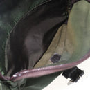 PRADA Shoulder Bag Nylon Khaki Silver Auth 164856-26