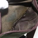 PRADA Shoulder Bag Nylon Khaki Silver Auth 164856-11