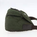 PRADA Shoulder Bag Nylon Khaki Silver Auth 164856-4