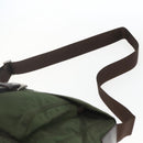 PRADA Shoulder Bag Nylon Khaki Silver Auth 164856-14