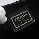 PRADA Shoulder Bag Nylon Black Silver Auth 164857-18