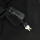 PRADA Hand Bag Nylon 2way Black Silver Auth 164859-10