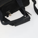 PRADA Hand Bag Nylon 2way Black Silver Auth 164859-8