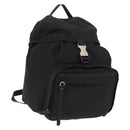 PRADA Backpack Nylon Black Silver Auth 164861-1