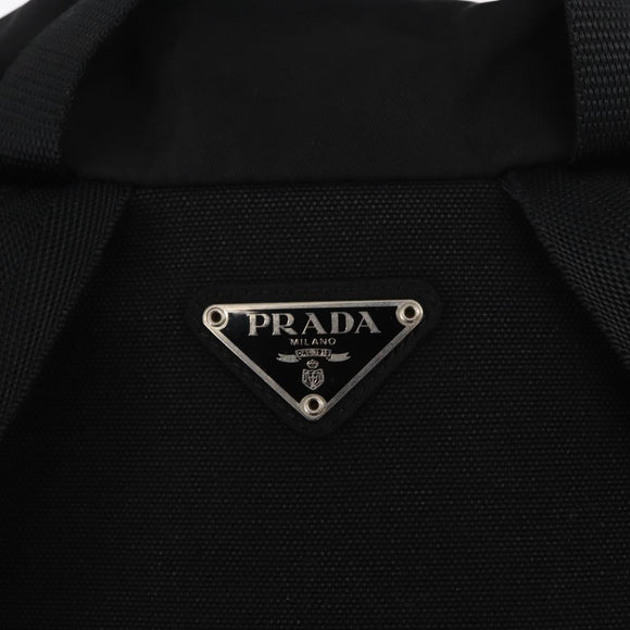 PRADA Backpack Nylon Black Silver Auth 164861