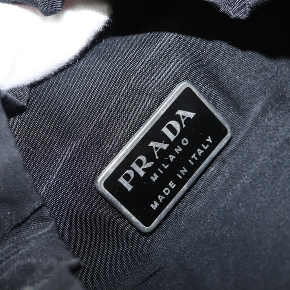 PRADA Backpack Nylon Black Silver Auth 164861