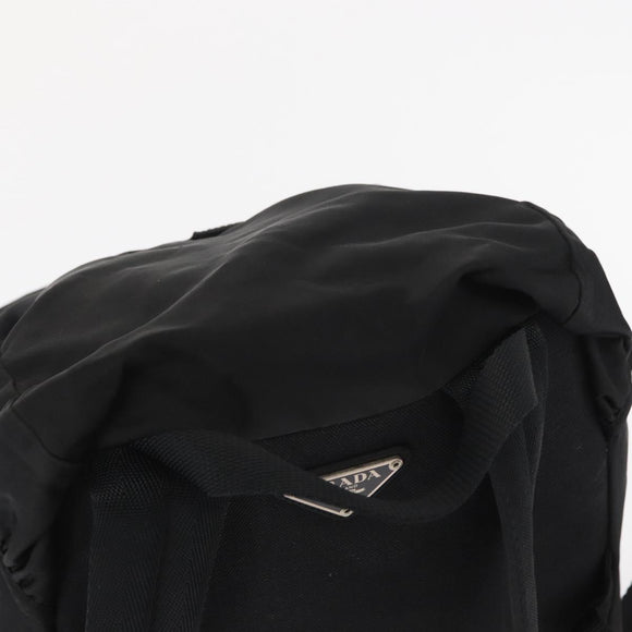 PRADA Backpack Nylon Black Silver Auth 164861