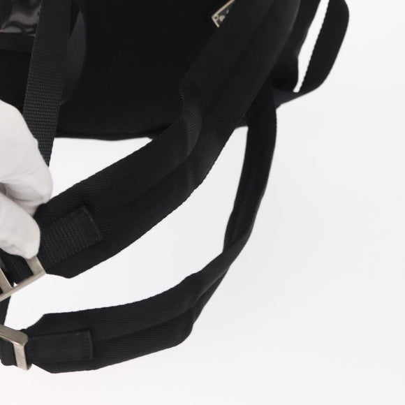 PRADA Backpack Nylon Black Silver Auth 164861