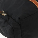 Miu Miu Tragetasche Nylon Leder Schwarz Braun Silber Original 164862-14