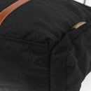 Miu Miu Tragetasche Nylon Leder Schwarz Braun Silber Original 164862-15