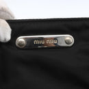Miu Miu Tragetasche Nylon Leder Schwarz Braun Silber Original 164862-17