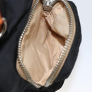 Miu Miu Tragetasche Nylon Leder Schwarz Braun Silber Original 164862-11
