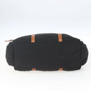 Miu Miu Tragetasche Nylon Leder Schwarz Braun Silber Original 164862-5