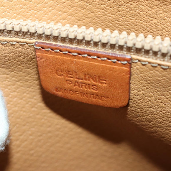 CELINE Macadam Canvas Tote Bag PVC Beige Gold Auth 164865V