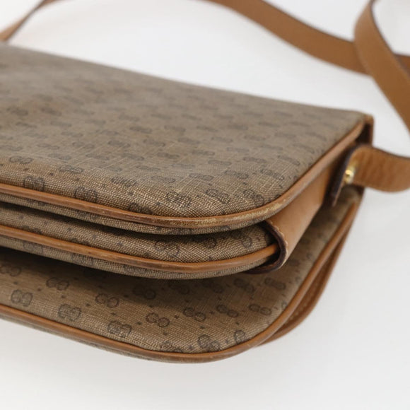 GUCCI Micro GG Supreme Shoulder Bag PVC Beige Gold 001 406 1780 Auth 164866