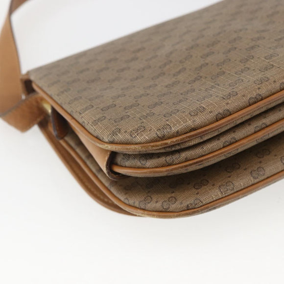 GUCCI Micro GG Supreme Shoulder Bag PVC Beige Gold 001 406 1780 Auth 164866