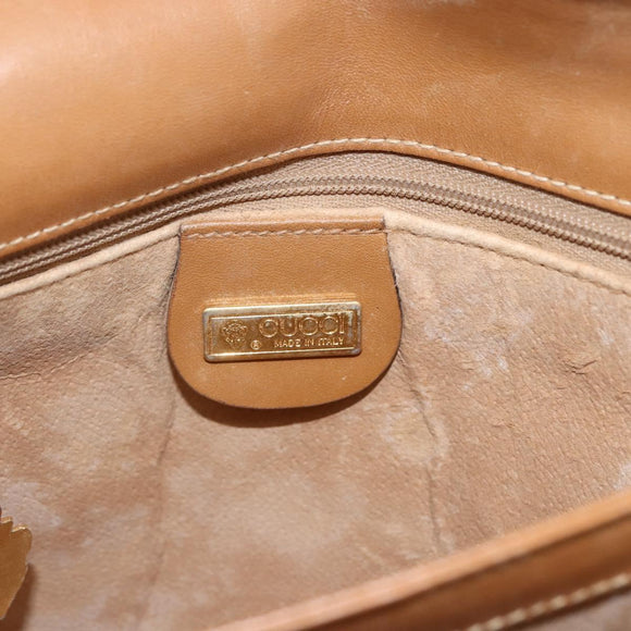 GUCCI Micro GG Supreme Shoulder Bag PVC Beige Gold 001 406 1780 Auth 164866