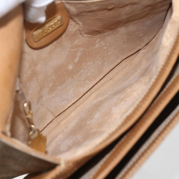 GUCCI Micro GG Supreme Shoulder Bag PVC Beige Gold 001 406 1780 Auth 164866