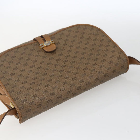 GUCCI Micro GG Supreme Shoulder Bag PVC Beige Gold 001 406 1780 Auth 164866