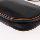 CELINE Shoulder Bag Leather Black Gold Auth 164870-16