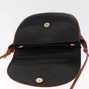 CELINE Shoulder Bag Leather Black Gold Auth 164870-18