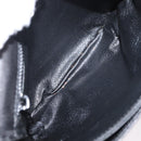 CELINE Shoulder Bag Leather Black Gold Auth 164870-10