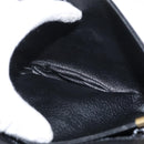 CELINE Shoulder Bag Leather Black Gold Auth 164870-22