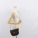 CELINE Shoulder Bag Leather Black Gold Auth 164870-26
