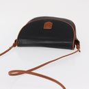 CELINE Shoulder Bag Leather Black Gold Auth 164870-6