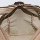 GUCCI GG Supreme Web Sherry Line Hand Bag PVC Beige Gold Auth 164871-16