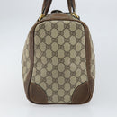 GUCCI GG Supreme Web Sherry Line Hand Bag PVC Beige Gold Auth 164871-5
